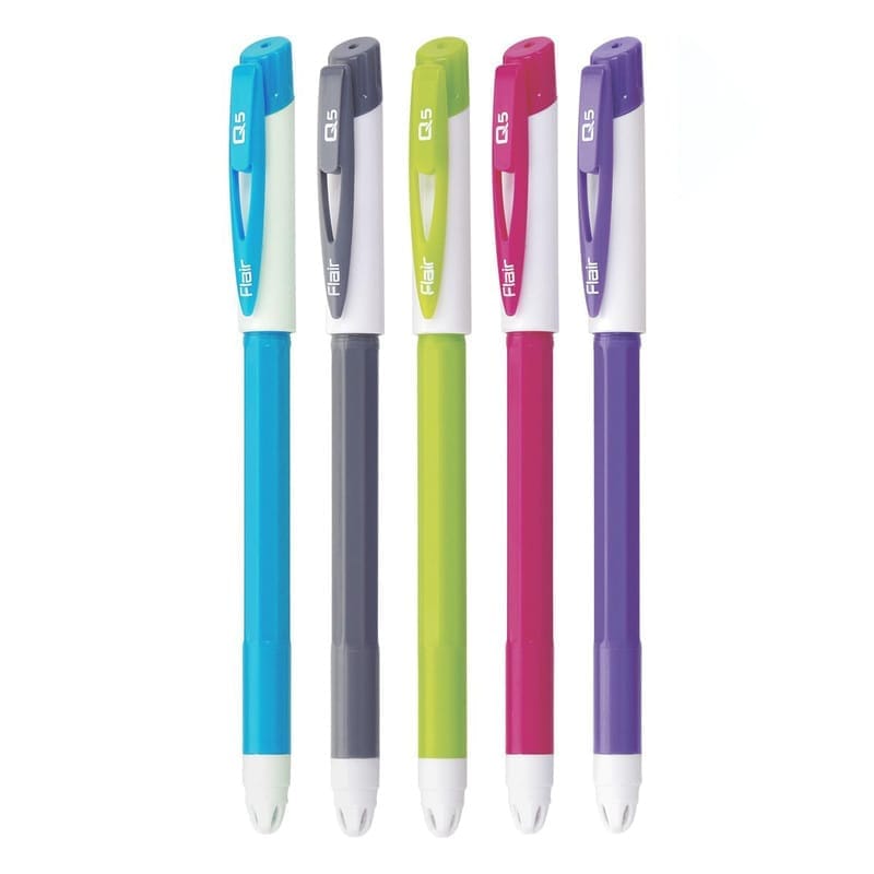 Flair Q5 Retractable Assorted Ball Pen For School, Office, Home