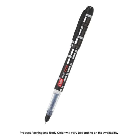 Flair Inky CEO Liquid Ink Fountain Pen, Blue Ink, 2 Ink Cartridges For School, Office, Home