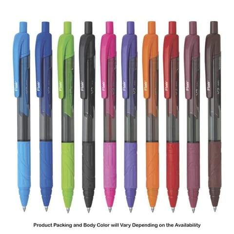 Flair V2 Gel Pen Ultimate Gel Ink Assorted Colour 10Pc Pack For School, Office, Home