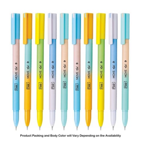 Flair Move Gel Pen Water Proof Ink For School, Office, Home