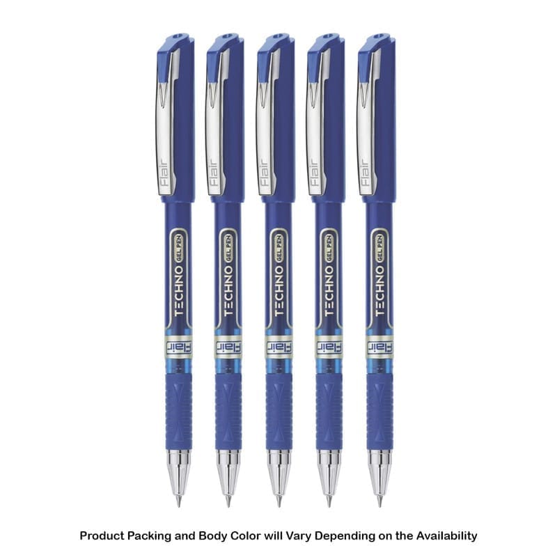 Flair Techno Gel Pen Water Proof Ink For School, Office, Home