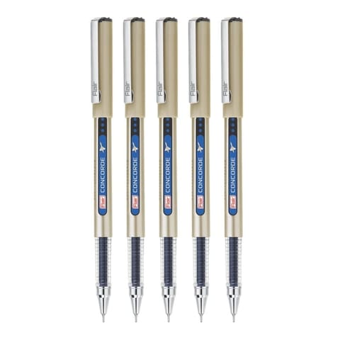 Flair Concorde Waterproof Gel ink Blue ink For School, Office, Home
