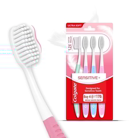 Colgate Gentle Sensitive, Ultra Soft Toothbrush 4P