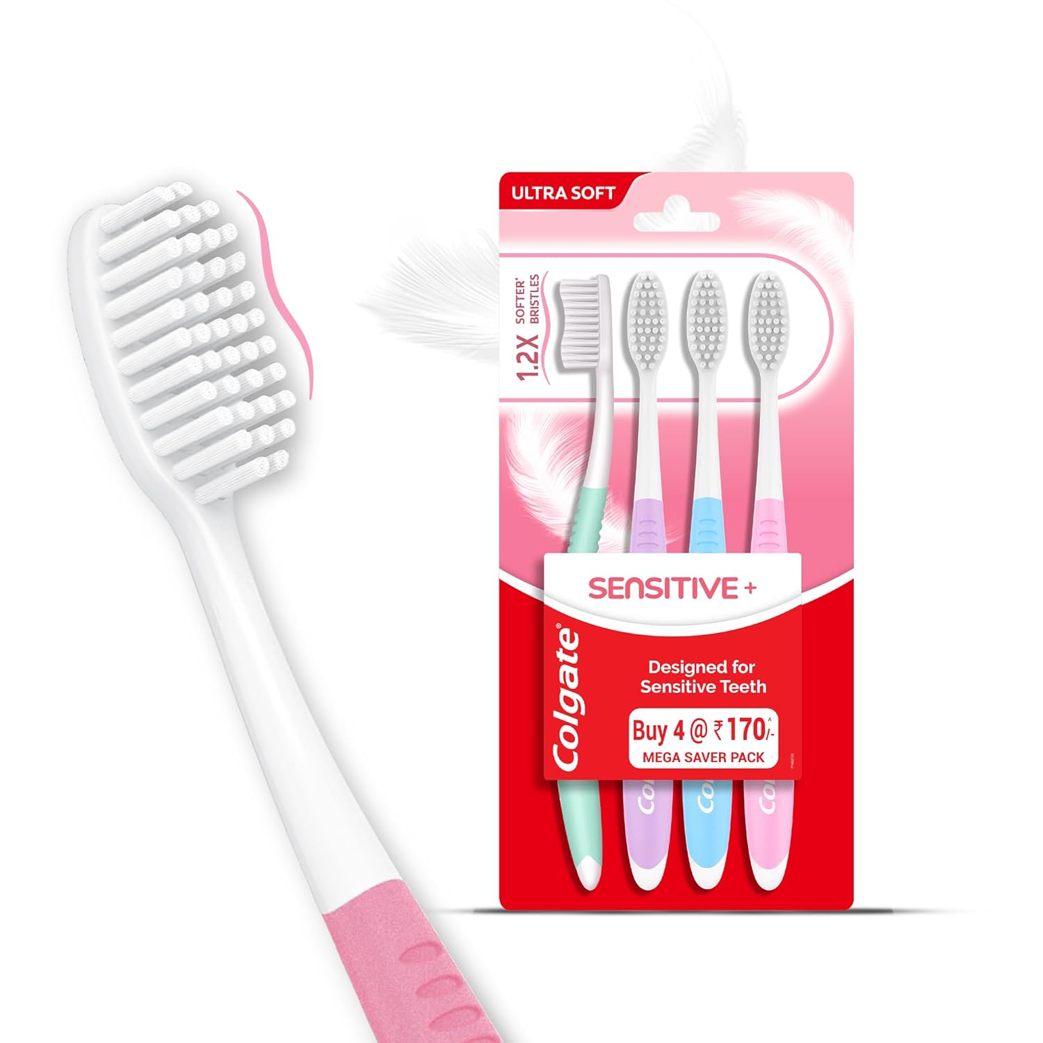 Colgate Gentle Sensitive, Ultra Soft Toothbrush 4P