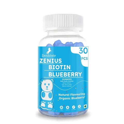 Zenius Biotin 30 Blueberry Gummies