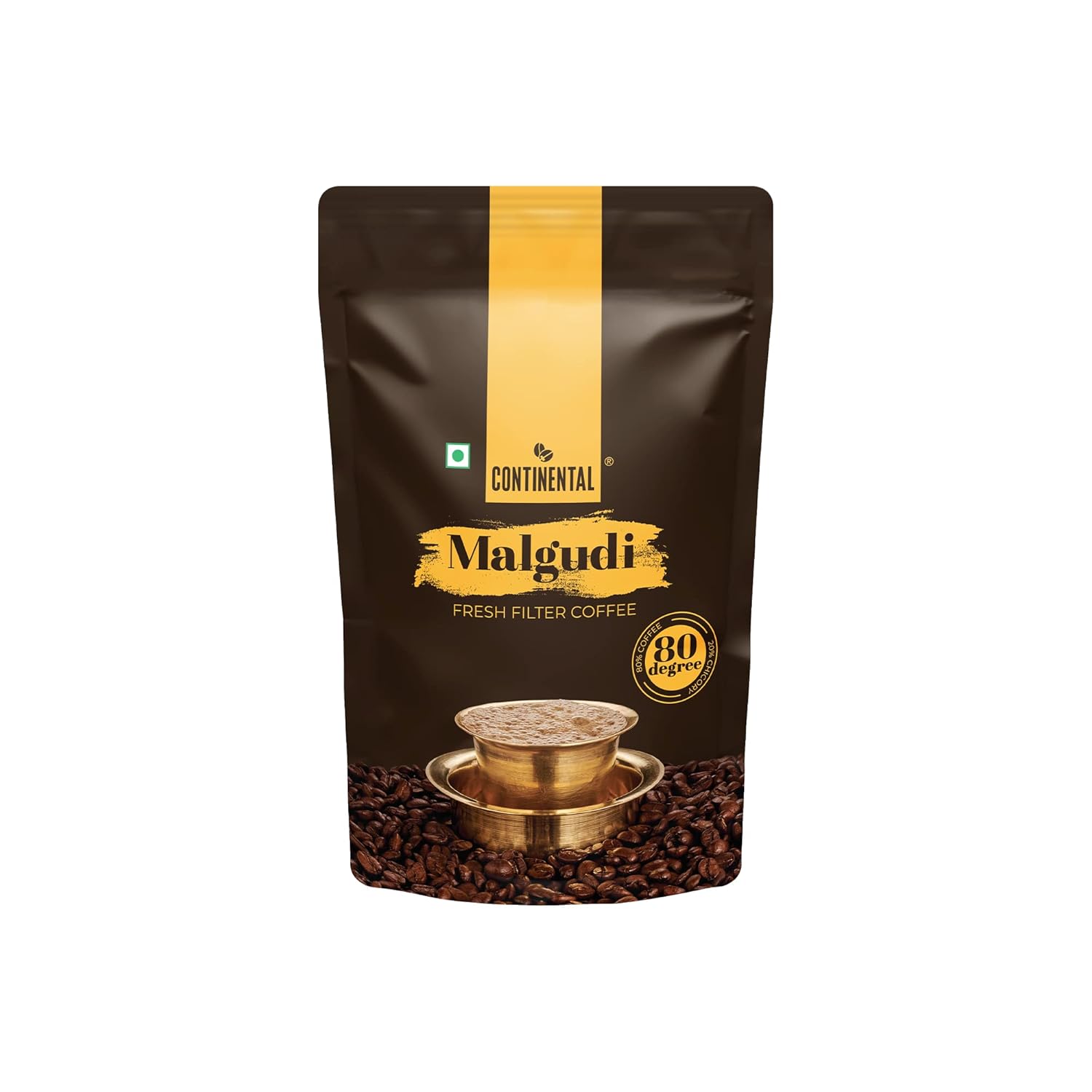 Continental Malgudi Filter Coffee Powder | 200g Pouch | 80% Coffee - 20% Chicory