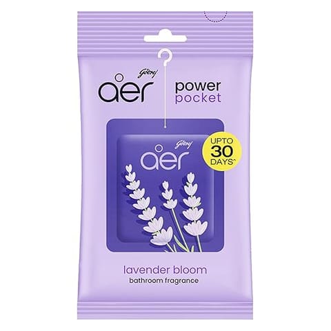 Godrej Aer Power Pocket Bathroom Freshener – Lavender Bloom 10g