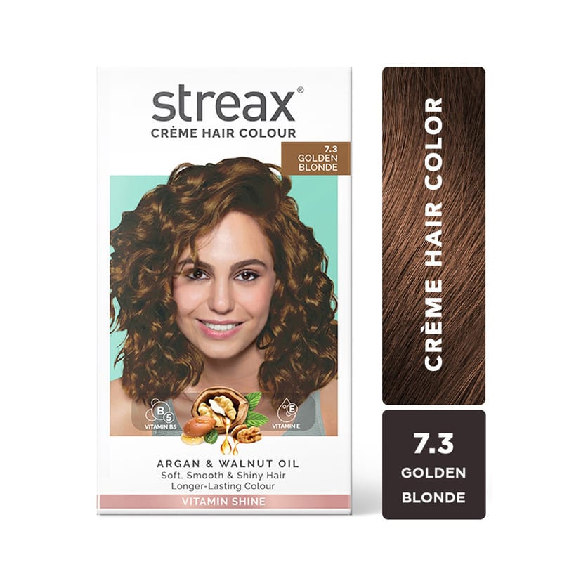 Streax Ultra Shine Cream Hair Colour, No Ammonia Cream - Gloden Blonde