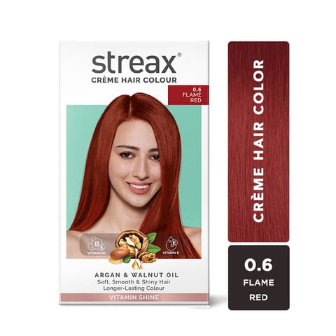 Streax Ultra Shine Cream Hair Colour, No Ammonia Cream - Flame Red
