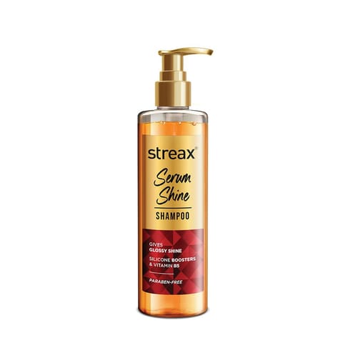 Streax Serum Shine Shampoo, Glossy Shine, Silicone Booster