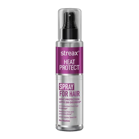 Streax Heat Protect Spray, Protection Upto 250 Degree Celsius & 2X Less Hair Breakage - 100ml