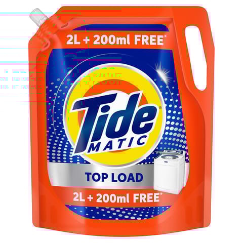 Tide Matic Liquid Detergent 2L + 200 ml FREE ? Top Load Washing Machine