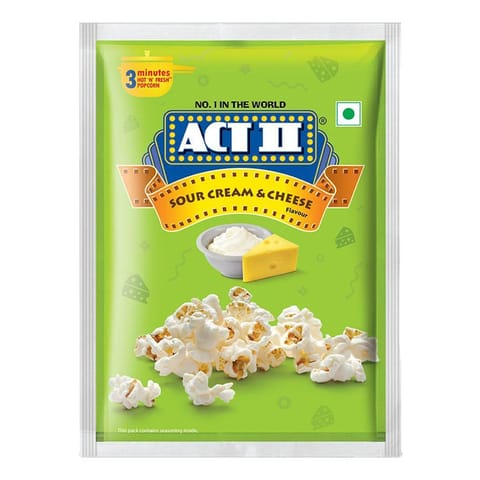 ACT II Instant Popcorn  Sour Cream and Cheese  - 50gm