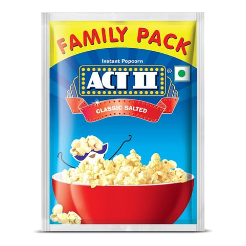ACT II Instant Popcorn  - Classic Salted Family Pack 90g +30 g extra