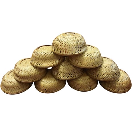 Madurai Bamboo Round Basket 8 inch Pack of 10