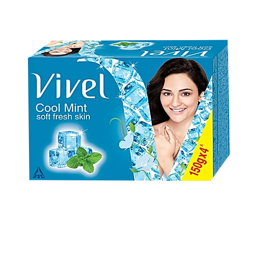 Vivel Bathing Soap - Cool Mint, 600 g (Pack of 4)